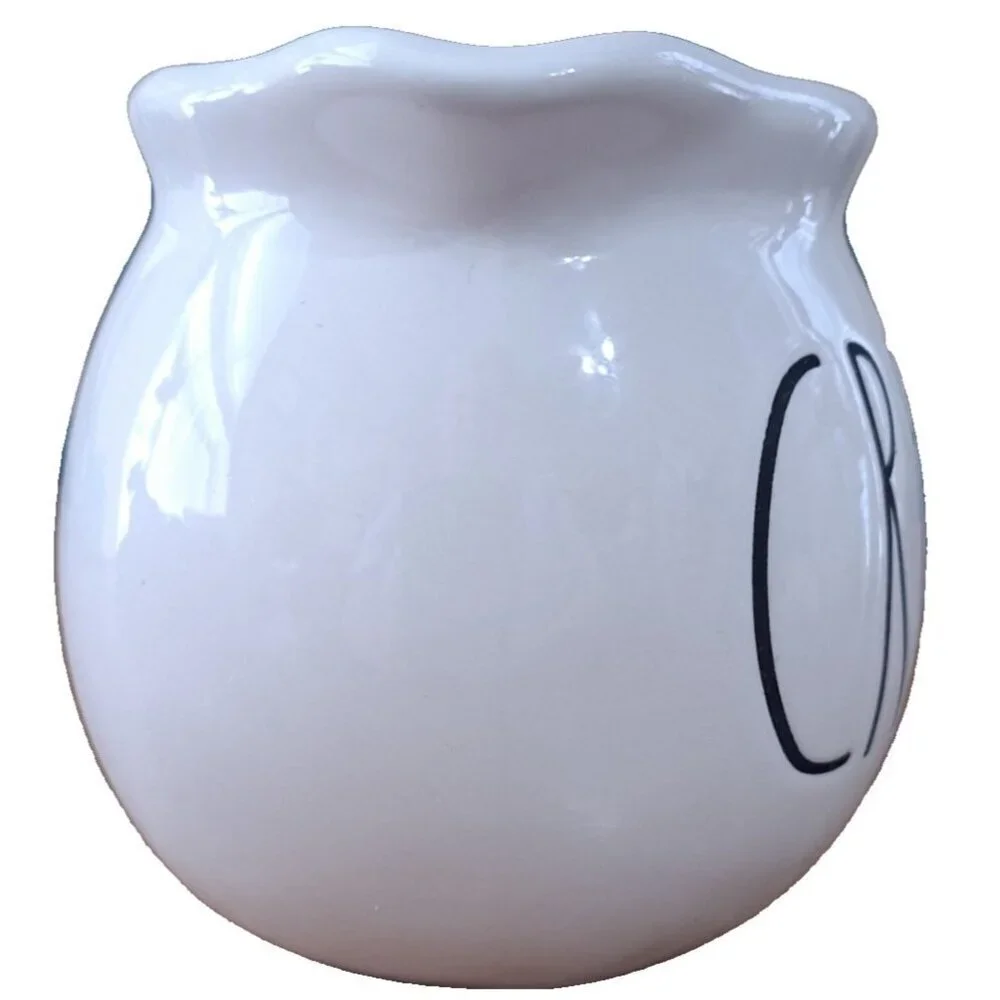 Rae Dunn Artisan Collections White Ceramic CREAM Creamer Pitcher Farmhouse